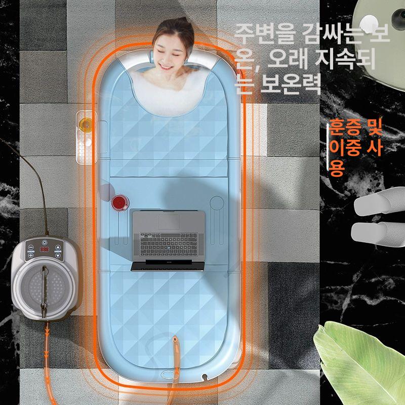 대형견 목욕통 접이식 반려동물 욕조 캠핑 야외용 플라스틱 대용량 펫 스파 목욕 용품 - 상세 이미지 4