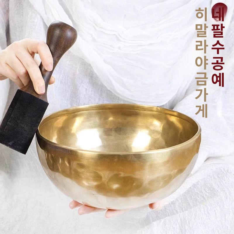 대형 싱잉볼 수제 명상 티베트 차크라 티벳 요가 공명 불교용품 악기 쿠션 사운드볼 상품 이미지