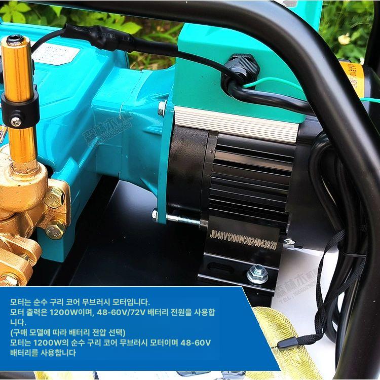 동력 농약분무기 전기식 펌프 농약살포기 세척기 가반형 고압살수기 가솔린 압력 - 상세 이미지 2