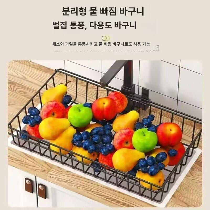 철제 이동식 주방 바구니 선반 틈새 수납 정리 랙 다용도 트롤리 보관함 - 상세 이미지 4