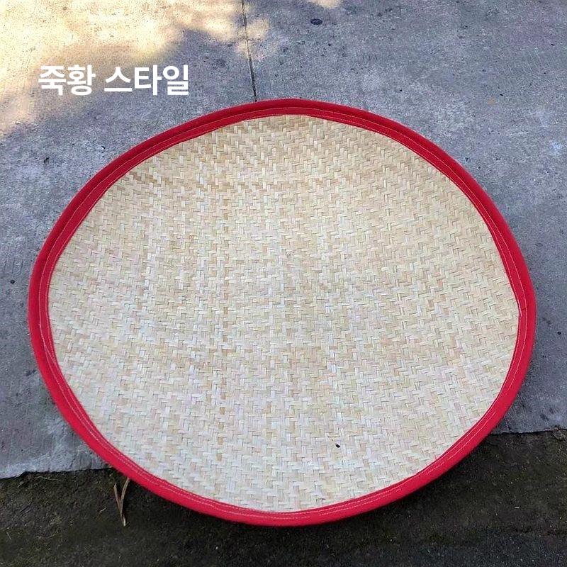 대나무 채반 소쿠리 건조 찻잎 과일 바구니 수공예 주방용 업소용 사각형 - 상세 이미지 4