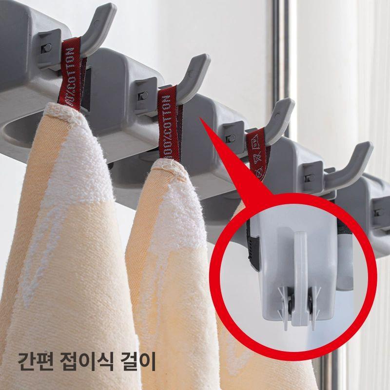 대걸레 거치대 학교 건조대 홀더 식당 정리 업소용 청소도구함 선반 회사 걸레통 - 상세 이미지 4