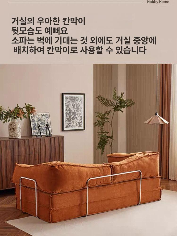 북유럽 코듀로이소파 컬러 좌식 거실 라운지 압축 양털 모던 모듈소파 모듈쇼파 - 상세 이미지 2