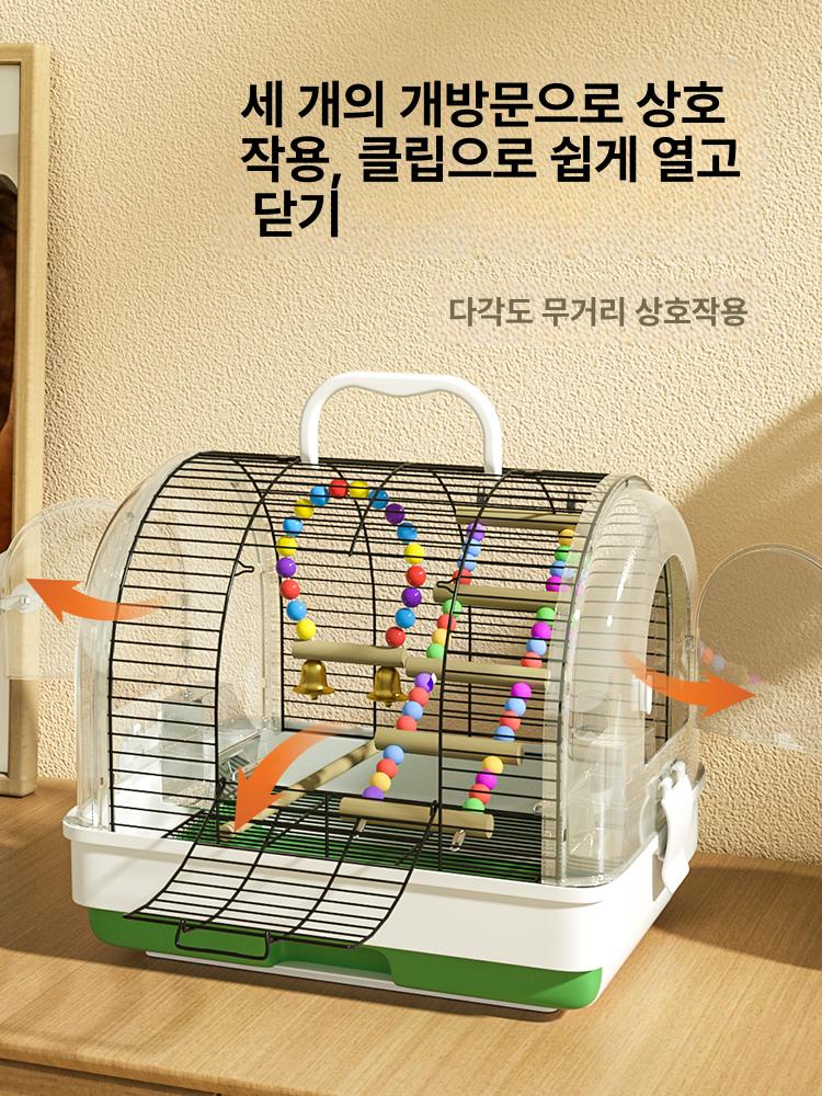 케이지 이동장 투명 외출용 앵무새 새 새장 가방 고양이 기내용 백팩 대형 반려동물 - 상세 이미지 4