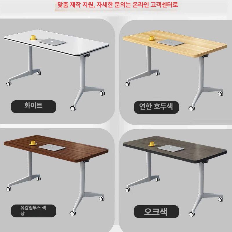 접이식 테이블 이동식 책상 경량 바퀴 각도조절 원룸 소형 다용도 높이조절 간편한 - 상세 이미지 4