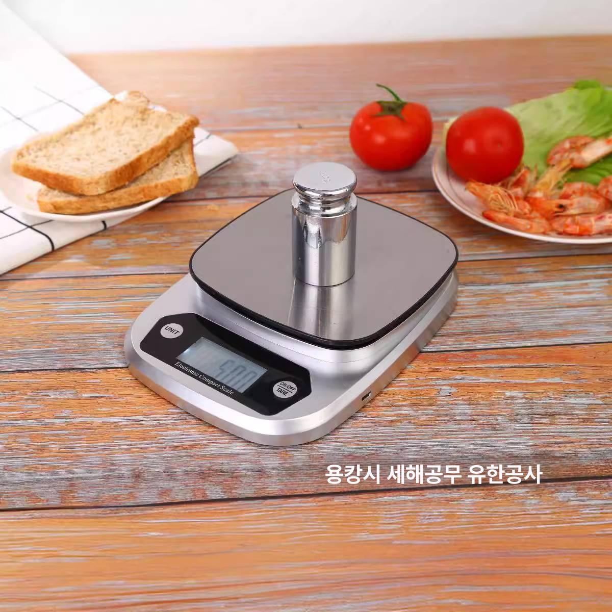 주방 전자저울 전자식 조리용 초정밀 그람 가정용 요리용저울 영점 제빵 계량저울 - 상세 이미지 3