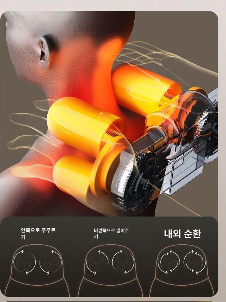 의자형마사지기 안마시트 전신 목어깨 허리 등 경추 지압 상체 의자형안마기 - 상세 이미지 5