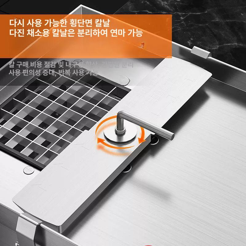 깍뚝썰기 기계 절단기 주방 다이싱 채칼 깍둑썰기 깍두기 오이 양배추 만능 식당용 - 상세 이미지 3