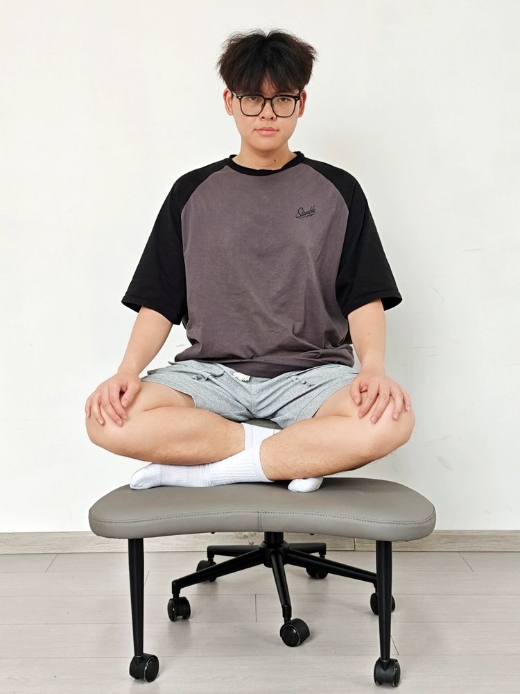 좌식체어 양반다리의자 자세교정 재택근무 아빠다리 컴퓨터 학생 독서 등받이 편한 - 상세 이미지 4