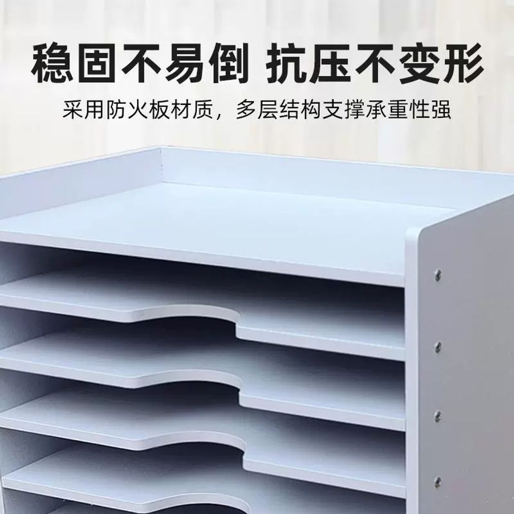 보관함 수납함 원목 세로형 지류 사이즈 서류함 정리대 다용도 정리함 문서고 종이함 - 상세 이미지 3