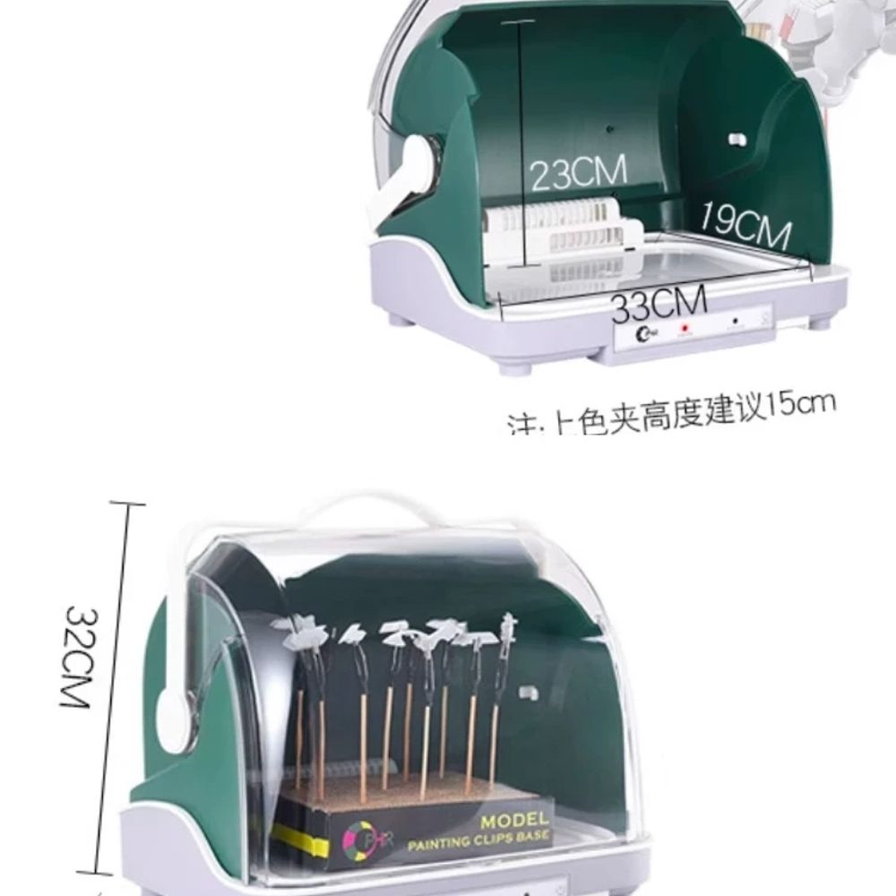 건프라 도색건조기 피규어 페인팅 도색부스 건조대 드라이 페인트 코팅 모형 밀폐박스 - 상세 이미지 5