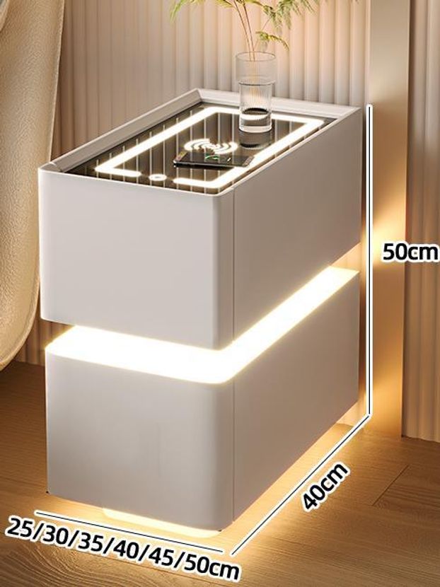 인테리움 침대협탁 미니 led 서랍 탁자 조립 침대옆협탁 모던 스타일 - 상세 이미지 4