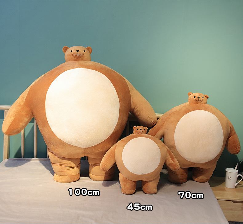 소형 곰 인형 베개 100cm 대형 애착 인형 쿠션 침대 장식 선물 - 상세 이미지 4