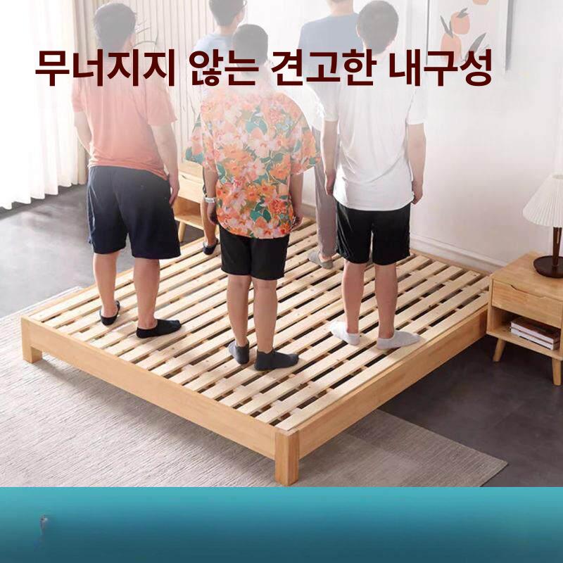 접이식 원목 침대 매트리스 통풍 받침 토퍼 베드 깔판 제주 슈퍼싱글 소나무 - 상세 이미지 2
