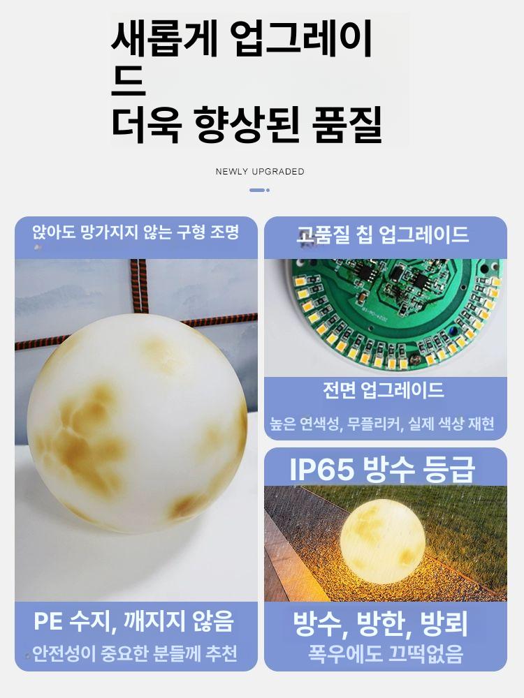 달조명 야외 펜션 무드등 보름달 인테리어 팬던트 카페 테라스 공원 가든조명 - 상세 이미지 2