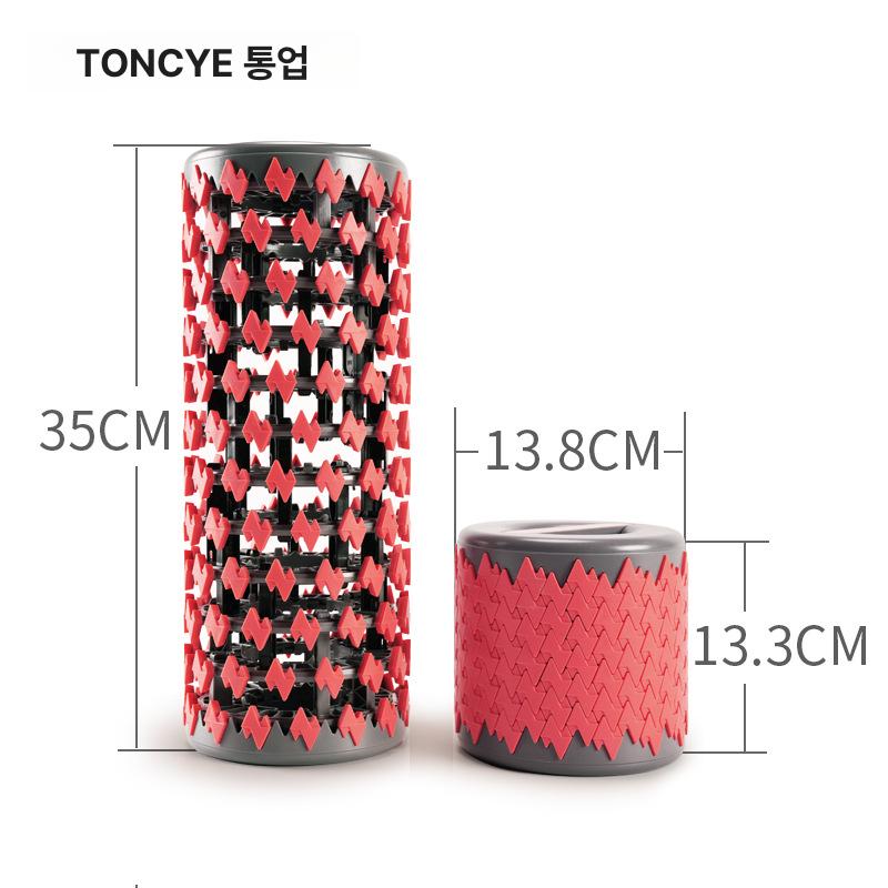 스트레칭 접이식폼롤러 종아리 필라테스 마사지폼롤러 피트니스 돌기 지압 반원 칼럼 - 상세 이미지 5