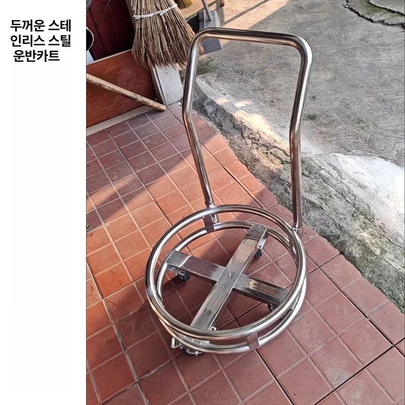스테인리스 육수통 대용량 식당용 이동 수레 바퀴 조리 보관함 주방 선반 - 상세 이미지 2