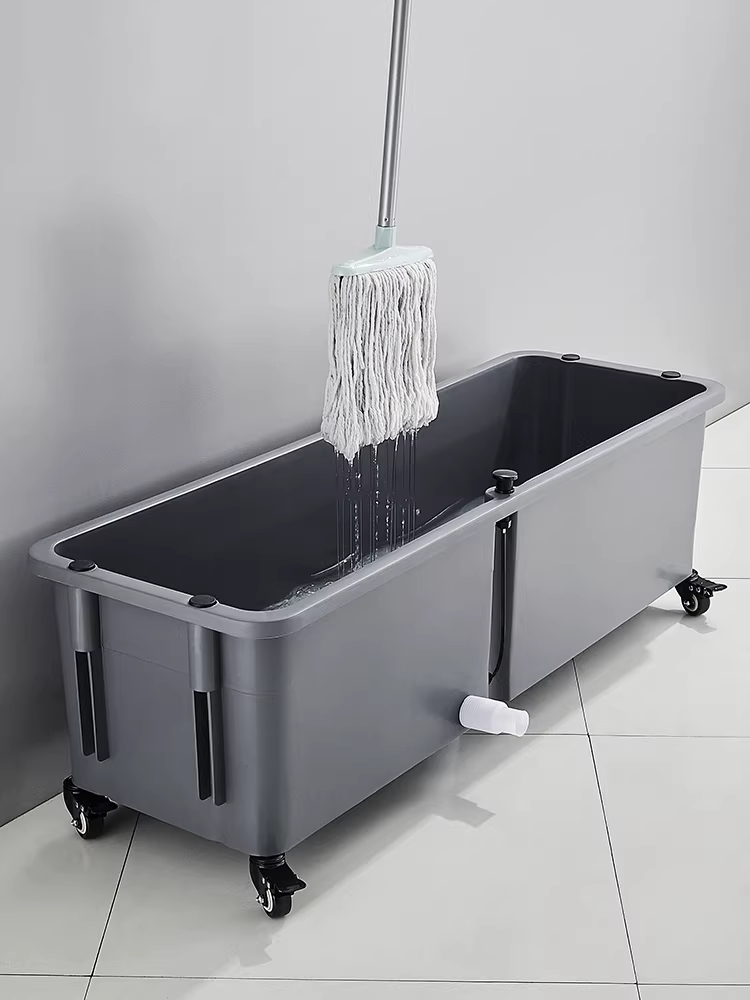 화장실 대걸레 세척통 공중 화장실 마대걸레 빨래통 고정형 90cm - 상세 이미지 3