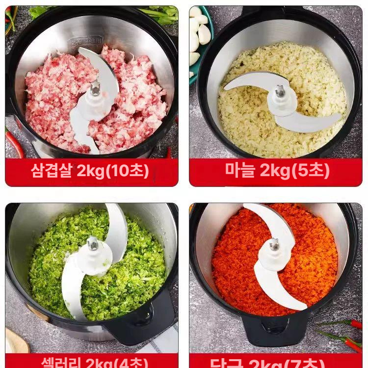 고기 절단기 가정용 양념 마늘 생강 다지기 논슬립 믹서기 다짐 분쇄기 - 상품 이미지
