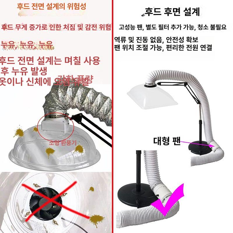 이동식 창문환풍기 소형 주방 배기팬 실내 흡입기 가정용 후드 제연 업소용 간이 - 상세 이미지 5