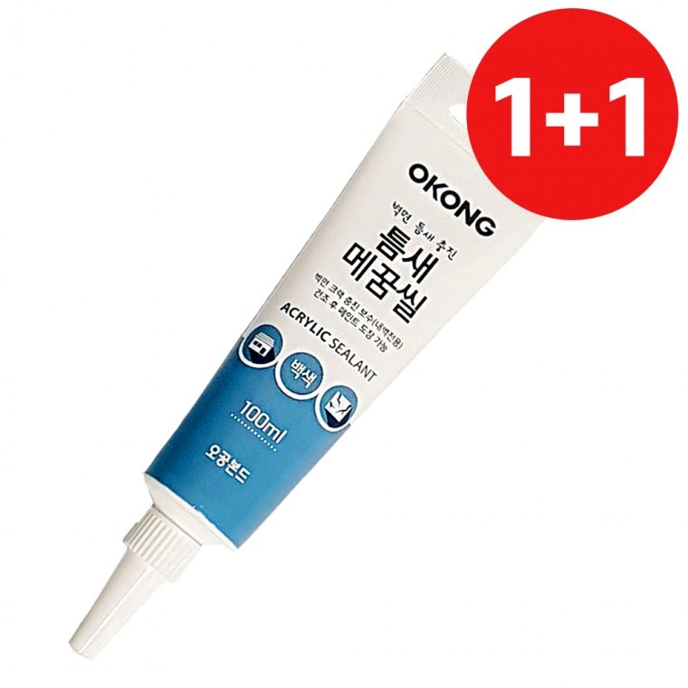 오공 1+1 틈새메꿈씰 튜브타입100ml 벽면 틈새 충진 - 상품 이미지