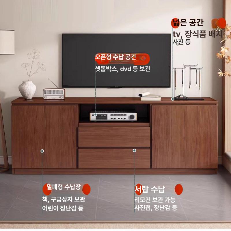 우드 원목가구받침대 거실장 수납장 티비다이 선반 티비장 엔틱 - 상세 이미지 2