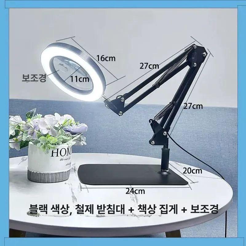 검사용 확대경 고정 미세작업 스탠드 고배율 탁상용 관찰 수리용 자바라 고화질 섬유 - 상세 이미지 2