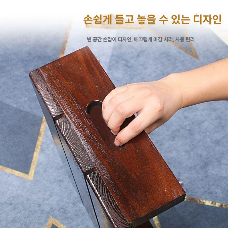 긴발받침 와이드형발디딤대 키높이 원목 길이 세탁실 주방 스툴 보관가능 너비 수납함 - 상세 이미지 3