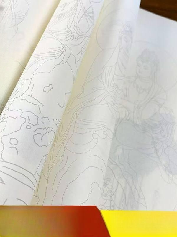 불교 철학 필사본 금박 서적 그림첩 미술 자기 불상 수양 용품 명상 상품 이미지