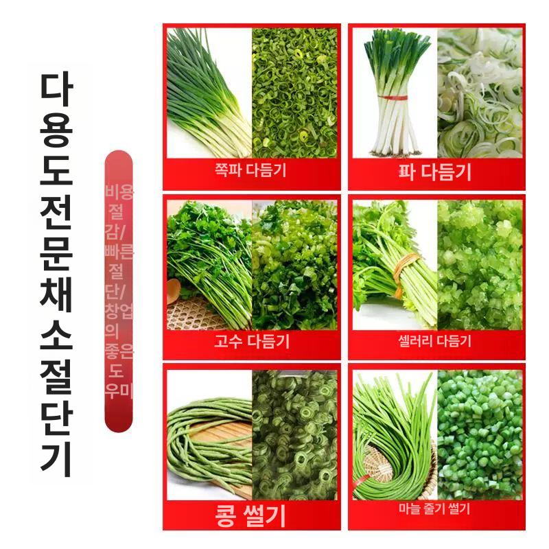 탕파기 탕파절단기 다기능 채소 상업용 커터 고추절단기 대파 청양고추 써는기계 채칼 - 상세 이미지 4