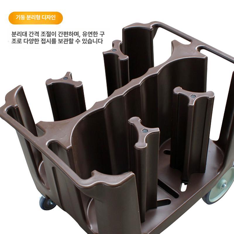 뷔페 카트 레스토랑 업소용 웨이터카트 트롤리 운반 접시 식기 그릇 - 상세 이미지 3