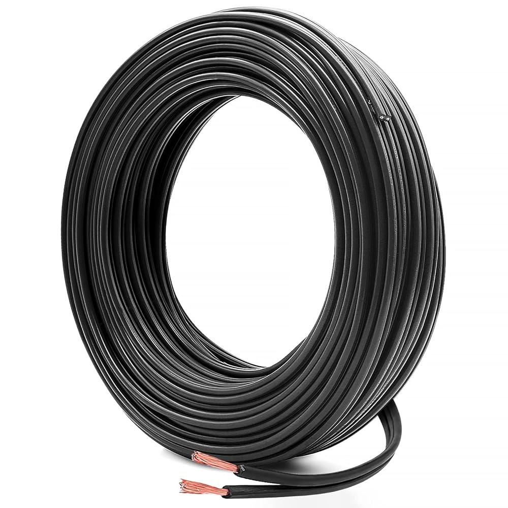 FIRMERST 16/2 저전압 조경선 100피트, 16AWG 2 도체 전선, 16 게이지 라이트 케이블, 조경 조명선용 직매장 램프 UL 목록에 등재됨 50 Feet - 상품 이미지