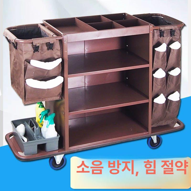 이동식 청소 카트 호텔 모텔 건물 객실 다용도 청소용 세탁물 운반 구루마 - 상세 이미지 2