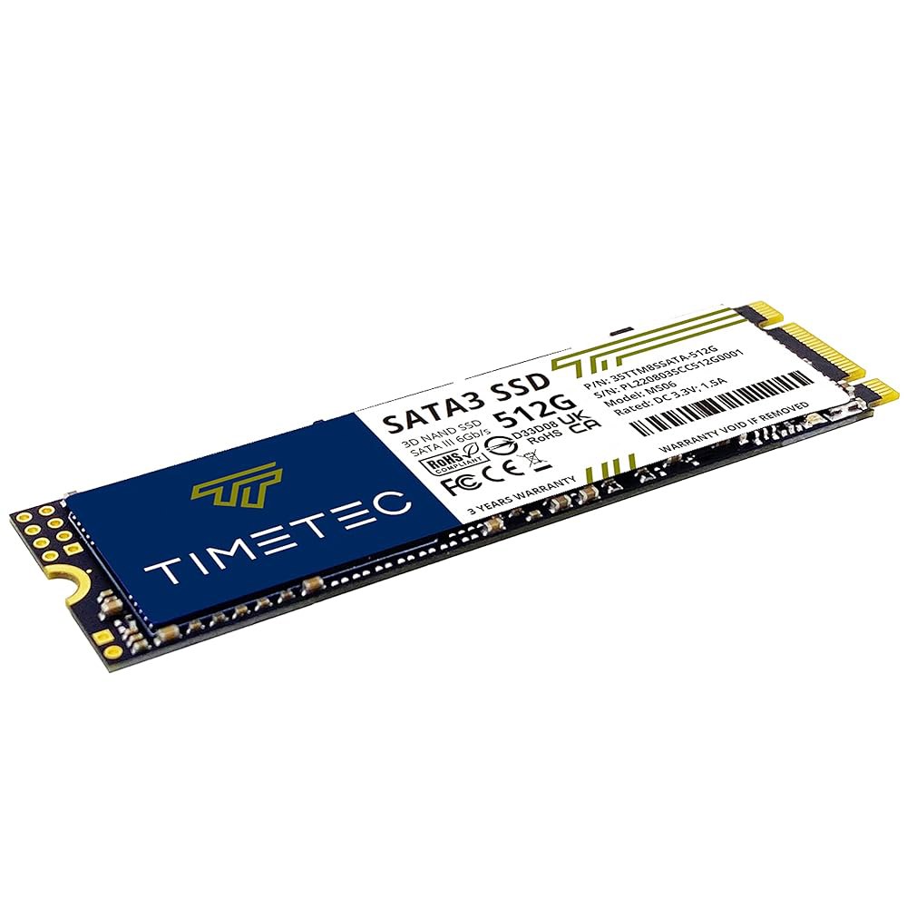 타임텍 512GB SSD 3D NAND SATA III 6Gb /s M.2 2280 NGFF 256TBW 읽기 속도 최대 550MB SLC 캐시 성능 향상 PC 컴퓨터 노트북 및 - 상세 이미지 3