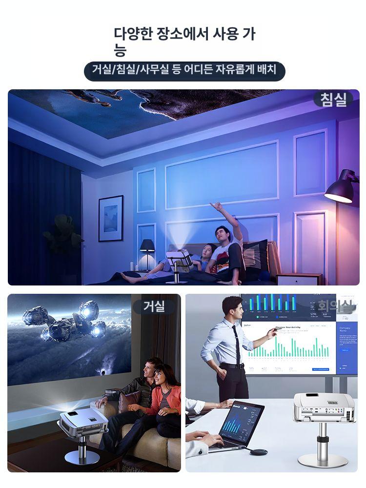 빔프로젝터 거치대 삼각형 받침대 책상 노트북 스탠드 높이조절 미러식 마운트 - 상세 이미지 3