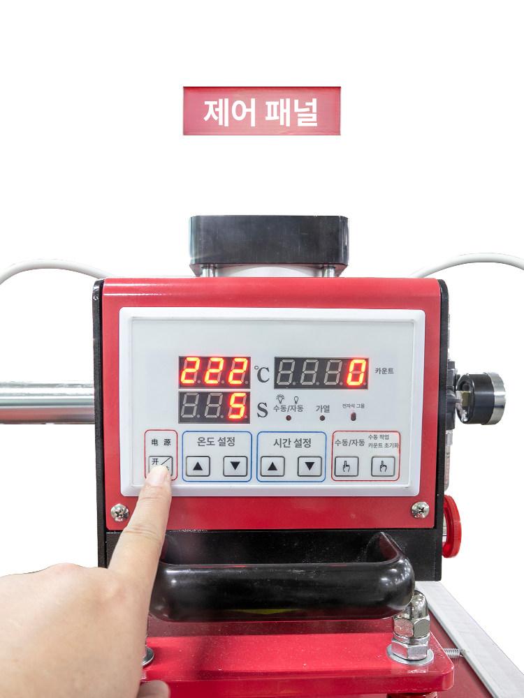 공압식 열전사 프레스기 의류 화상 인쇄 스탠딩형 자동 온열 열전달 스탬핑 원단전사 기계 - 상세 이미지 3