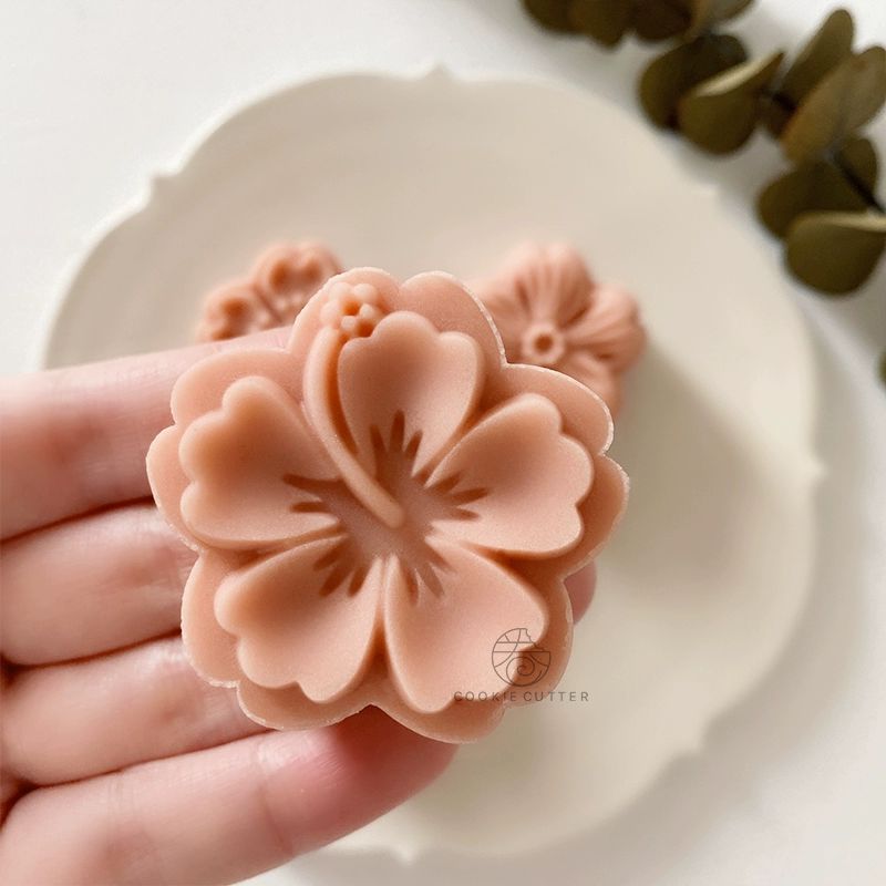 화과자틀 벛꽃 3d 입체 벚꽃 베이킹 디저트 몰드 틀 월병틀 금형 세트 땅콩 떡도장 - 상세 이미지 5
