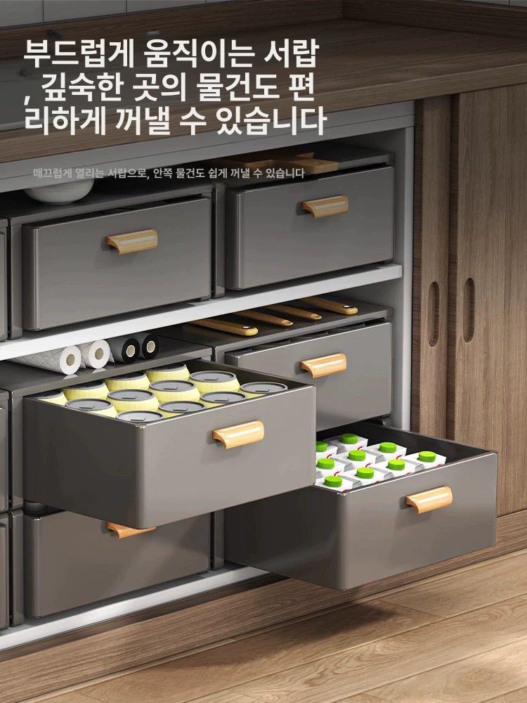 서랍식 수납 선반 커피 머신 컵 정리함 캡슐 수납함 진열대 홀더 찌꺼기통 넛 박스 - 상세 이미지 3