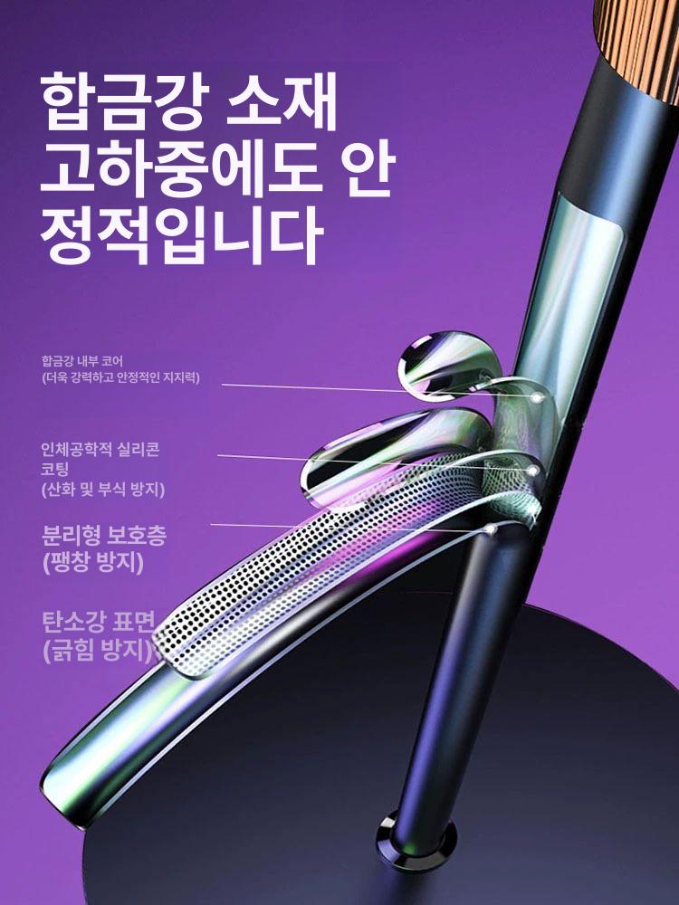 마이크 거치대 1.65m 높이조절 스탠드 투명받침 무대 공연 영상 촬영용 방송 악기 - 상세 이미지 2