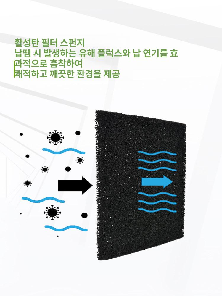납연기 흡입기 냄새 데스크톱 배관 필터 납연흡입기 제거 납땜 인두 소형 흡연기 납냄새 - 상세 이미지 3