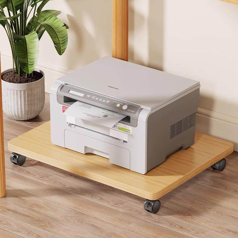 이동식 프린터 받침대 바퀴 거치대 선반 복합기 프린트 다용도 원목 - 상품 이미지