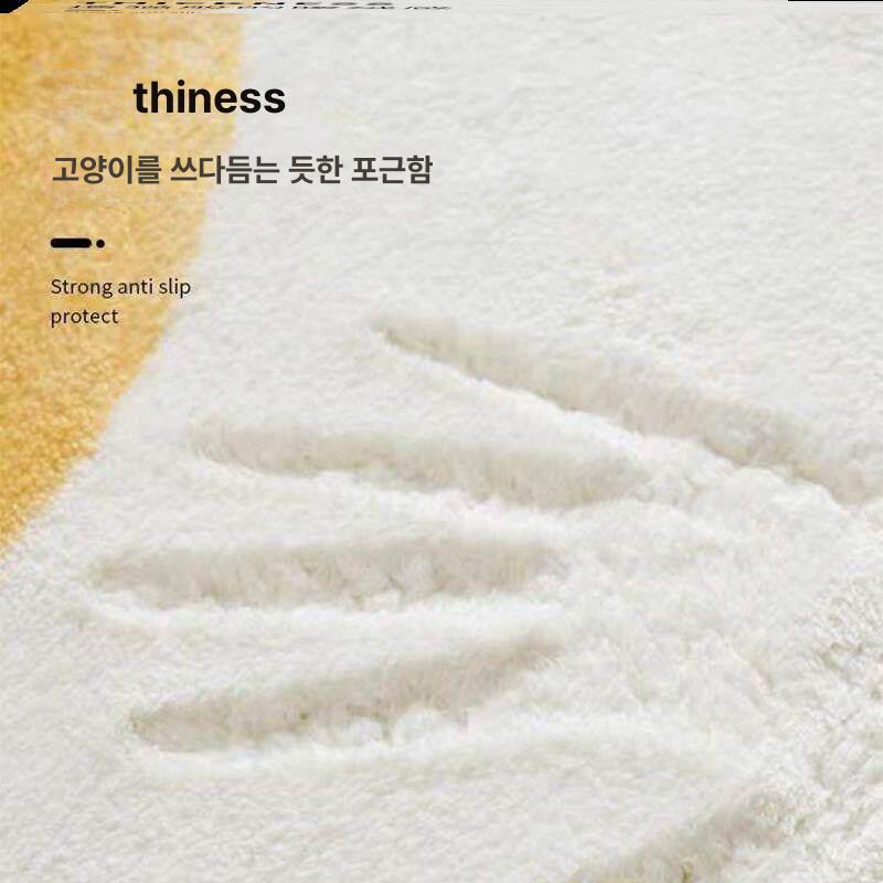 북유럽 감성 워셔블 라운드 러그 거실 카펫 원형 모던 빈티지 단모 아늑한 인테리어 방바닥 - 상세 이미지 4