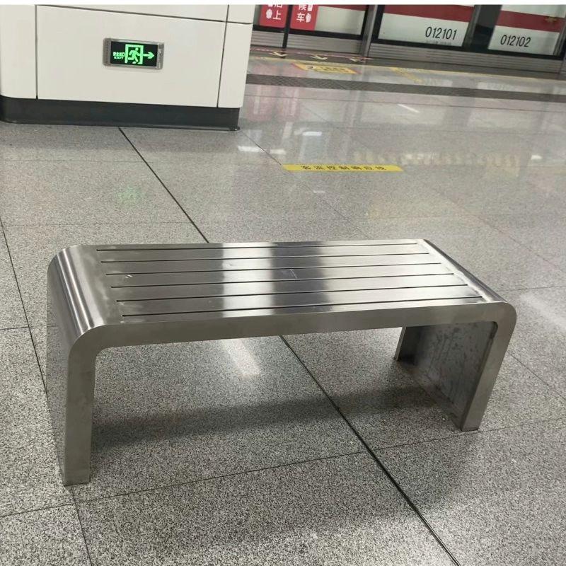 스테인레스 야외벤치 대기석 벤치의자 정원 좌석 테라스 일자 카페 대기실 휴식 - 상세 이미지 2