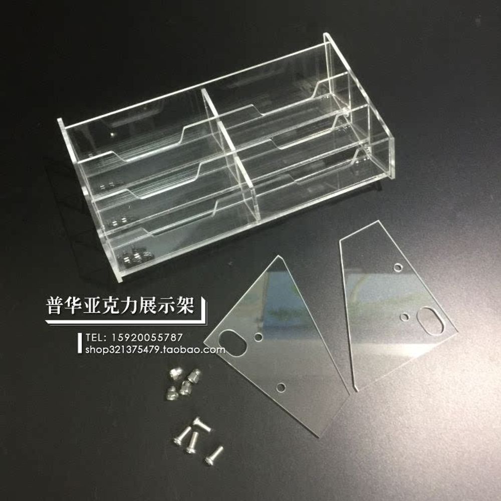 아크릴 스탠드명함꽂이 사각형 보관함 명함홀더 명함보관 데스크 펜 메모 카드케이스 - 상세 이미지 5