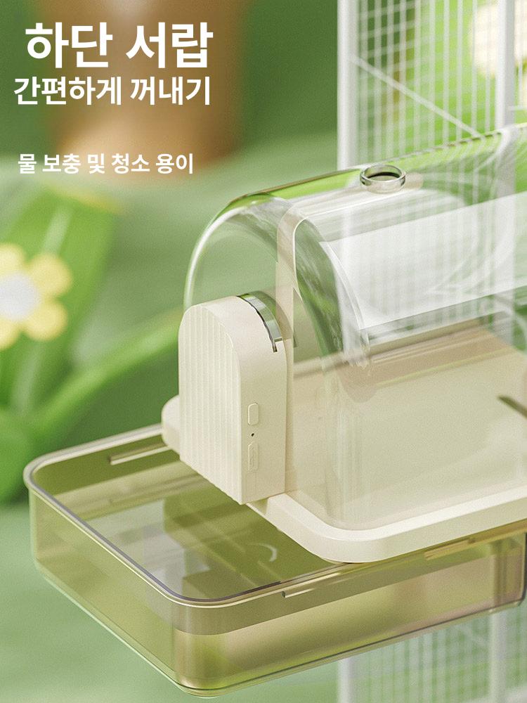 앵무새 욕조 목욕통 컬러 모이통 커피 샤워 퀘이커 고급형 놀이터 무선 조류 그릇 대형 - 상세 이미지 2