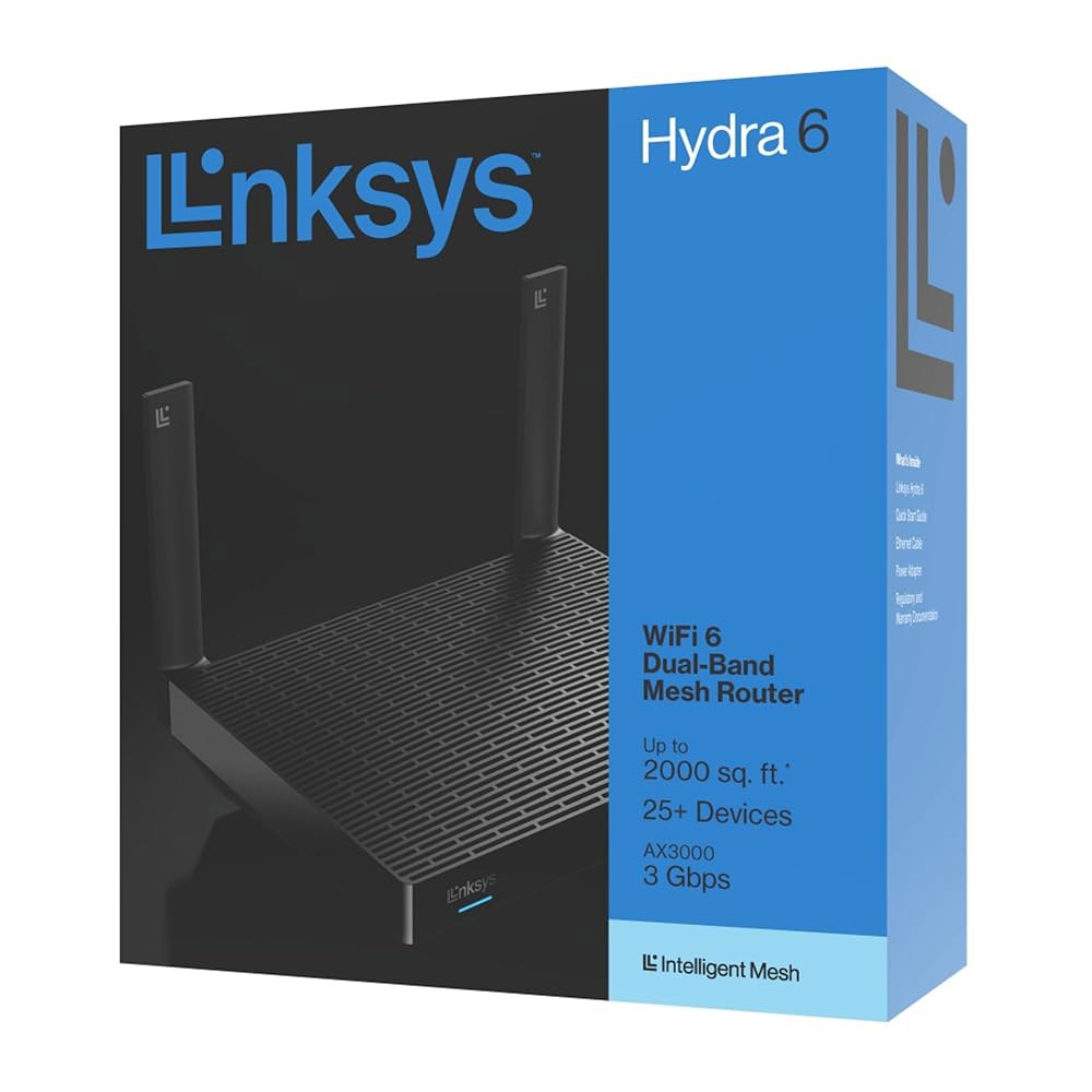 Linksys Hydra 6 메시 WiFi 라우터 - MR20EC-AMZ 듀얼 밴드 - 상세 이미지 3