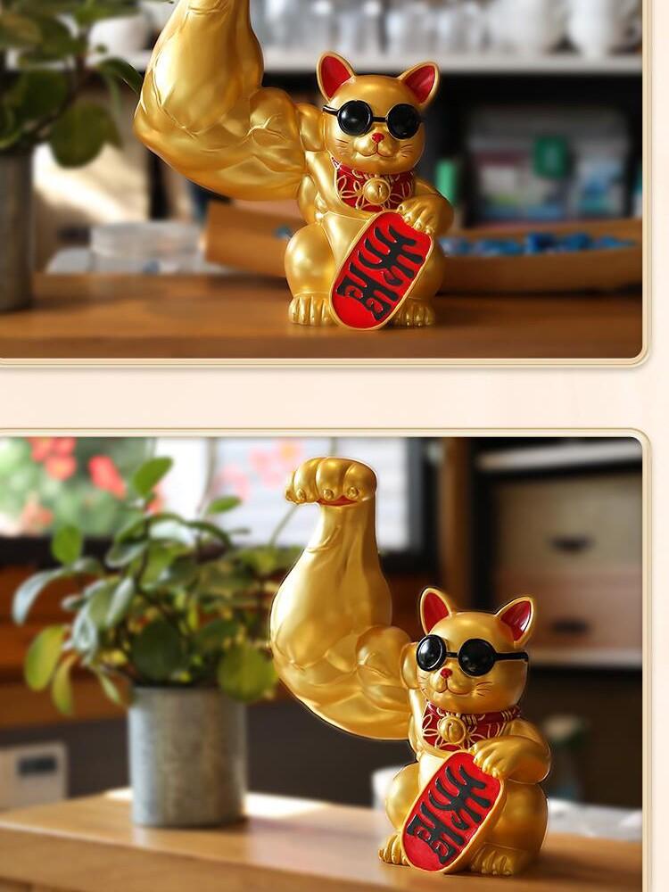 헬스장 개업선물 술집 장식품 헬창고양이 스탠드 벽인테리어 근육 식당 카페 쟁반 카페 쟁반 - 상세 이미지 4