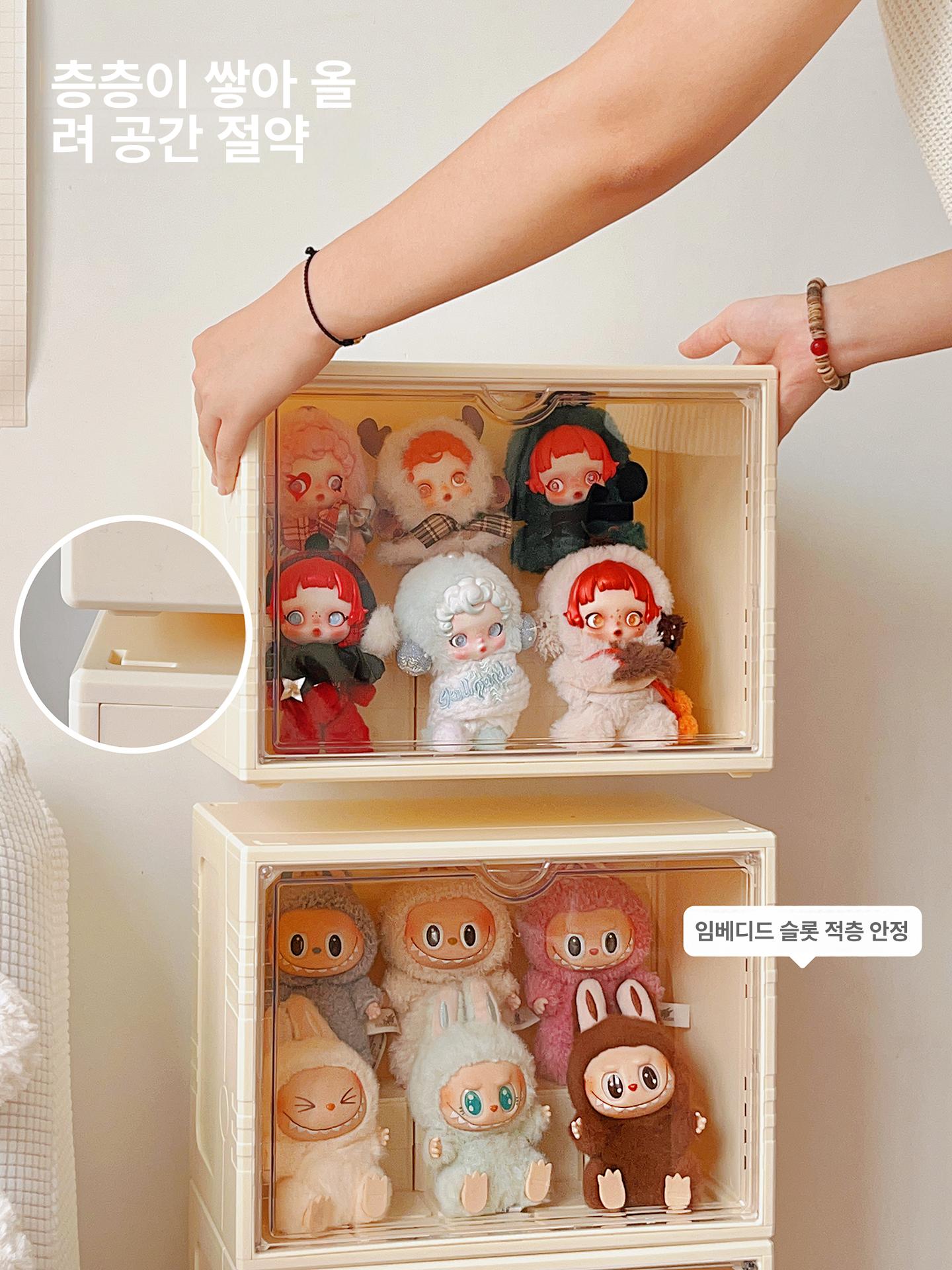 라부부 디스플레이 장식장 아크릴 진열케이스 수납박스 쇼윈도 투명 전시용품 - 상세 이미지 3