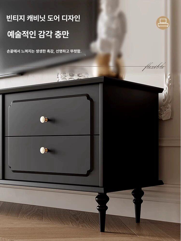 미드센추리 거실장 엔틱 티비 서랍장 테이블 tv 콘솔 장식장 거실 다이 - 상세 이미지 3