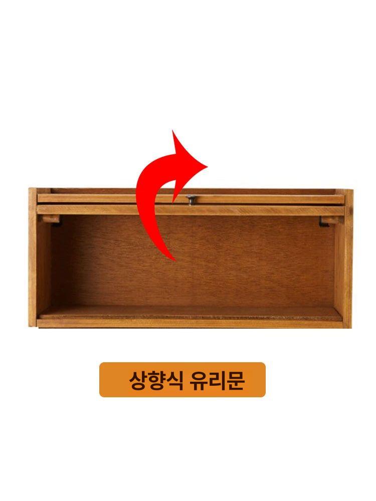 보관함 원목수납함 주방 다용도 정리함 원목수납장 체리우드 선반 소품 - 상세 이미지 3